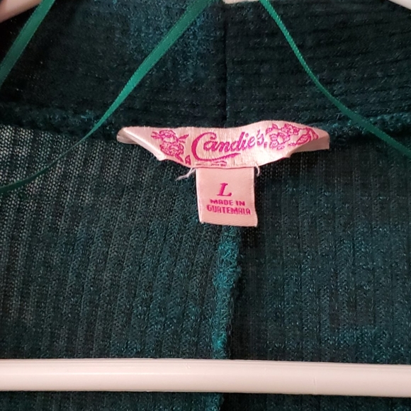 Women's Candies Cardigan in Dark Green Size Large - Picture 2 of 4